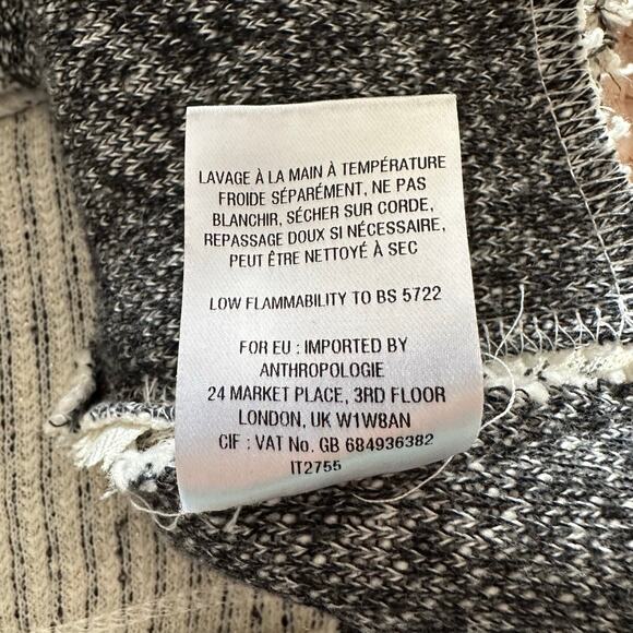 Anthropologie Cartonnier Two Tone Gray Tweed Cardigan Size XS Academia Preppy - Picture 8 of 10